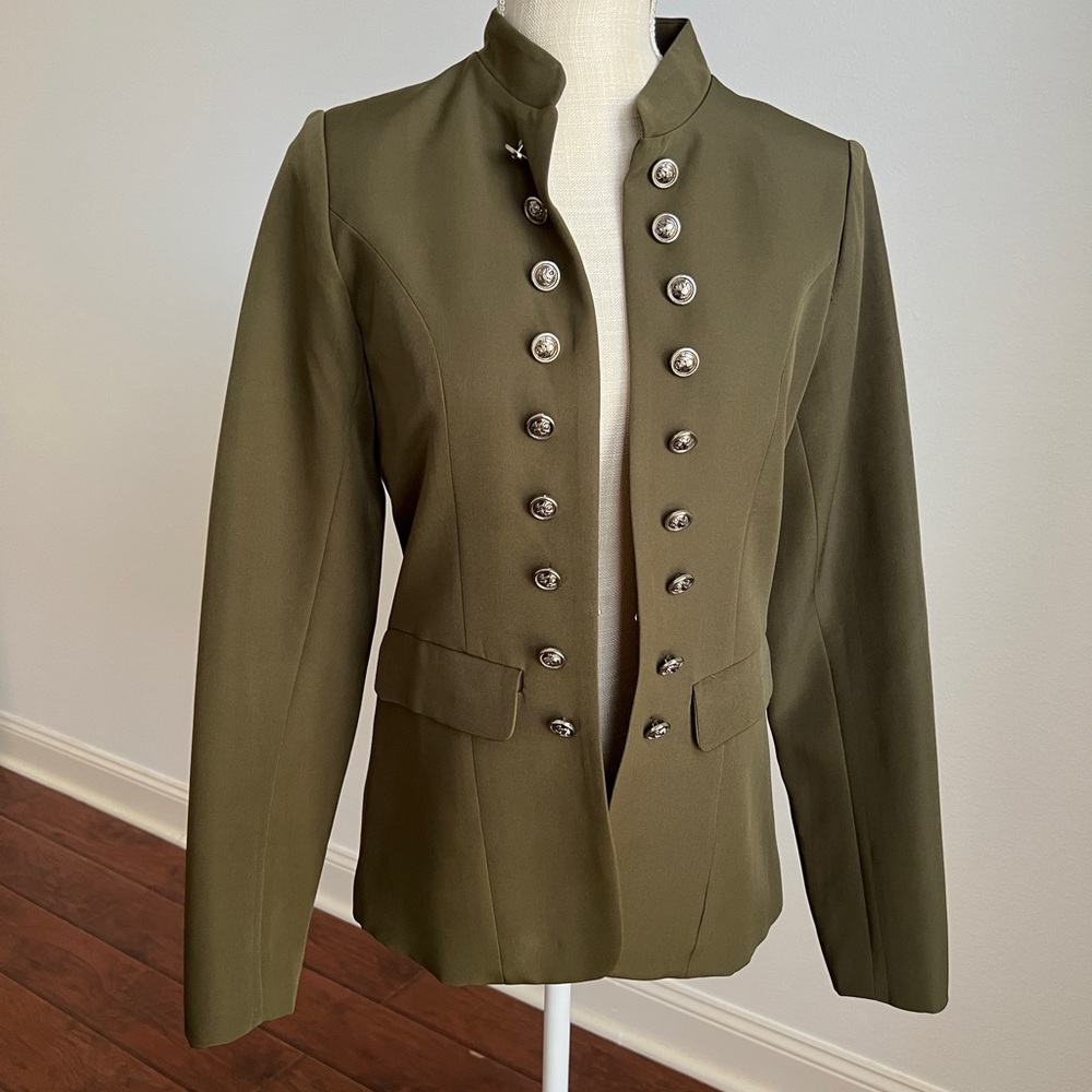 Military style women’s jacket, size: S. Fully lined, open front - Picture 2 of 11